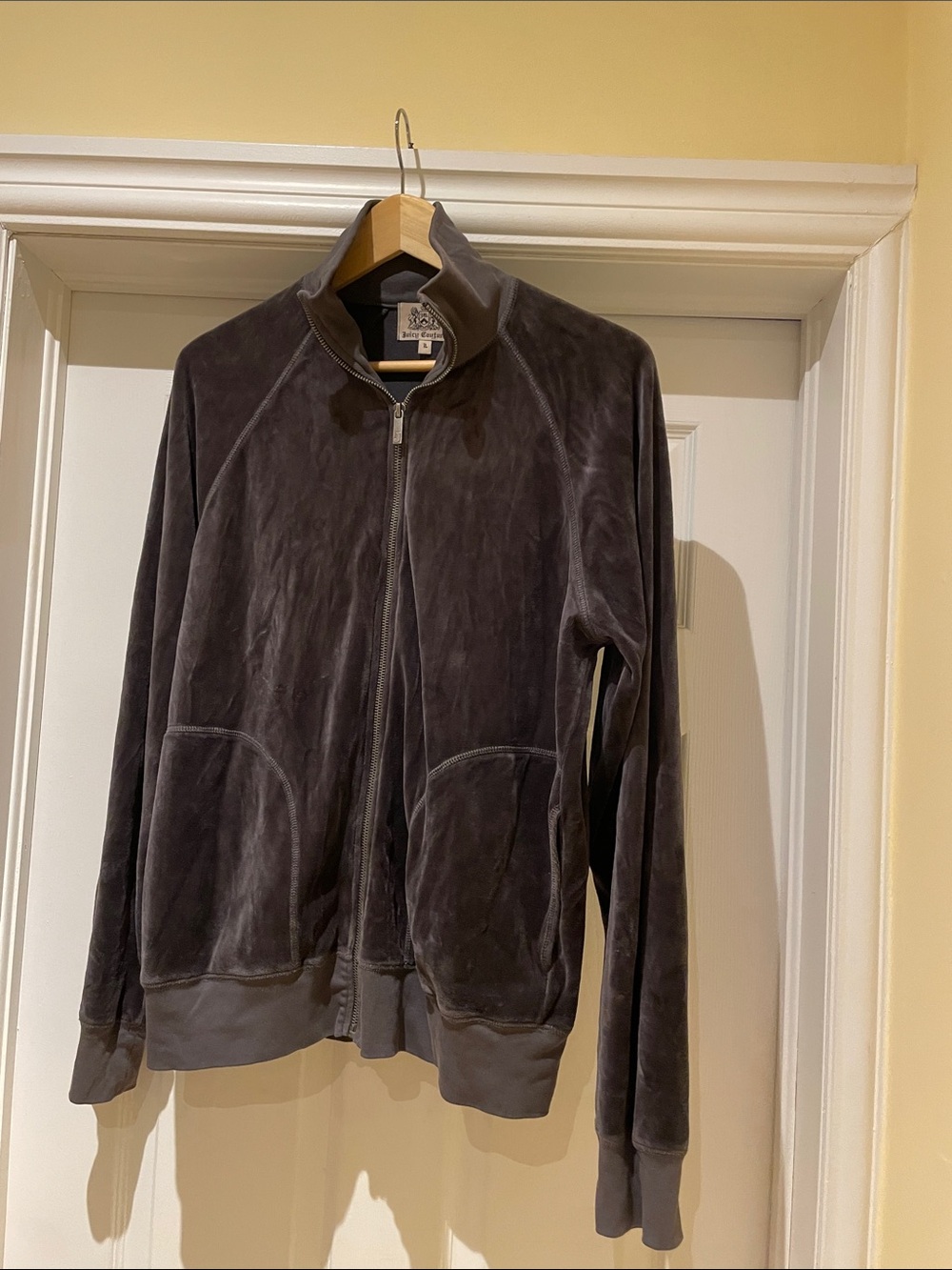 Juicy Couture Track Velour Jacket Y2K Urban Streetwear Made in USA L